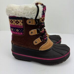 London Fog Tottenham Faux Fur Trim Girl Boots